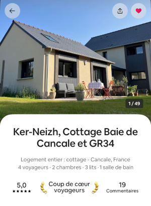 Ker Neizh Cancale : Votre cottage à 300m du GR34, bulle iodée entre Mer & Terre - nous faisons de notre mieux pour que vous vous sentiez comme chez vous